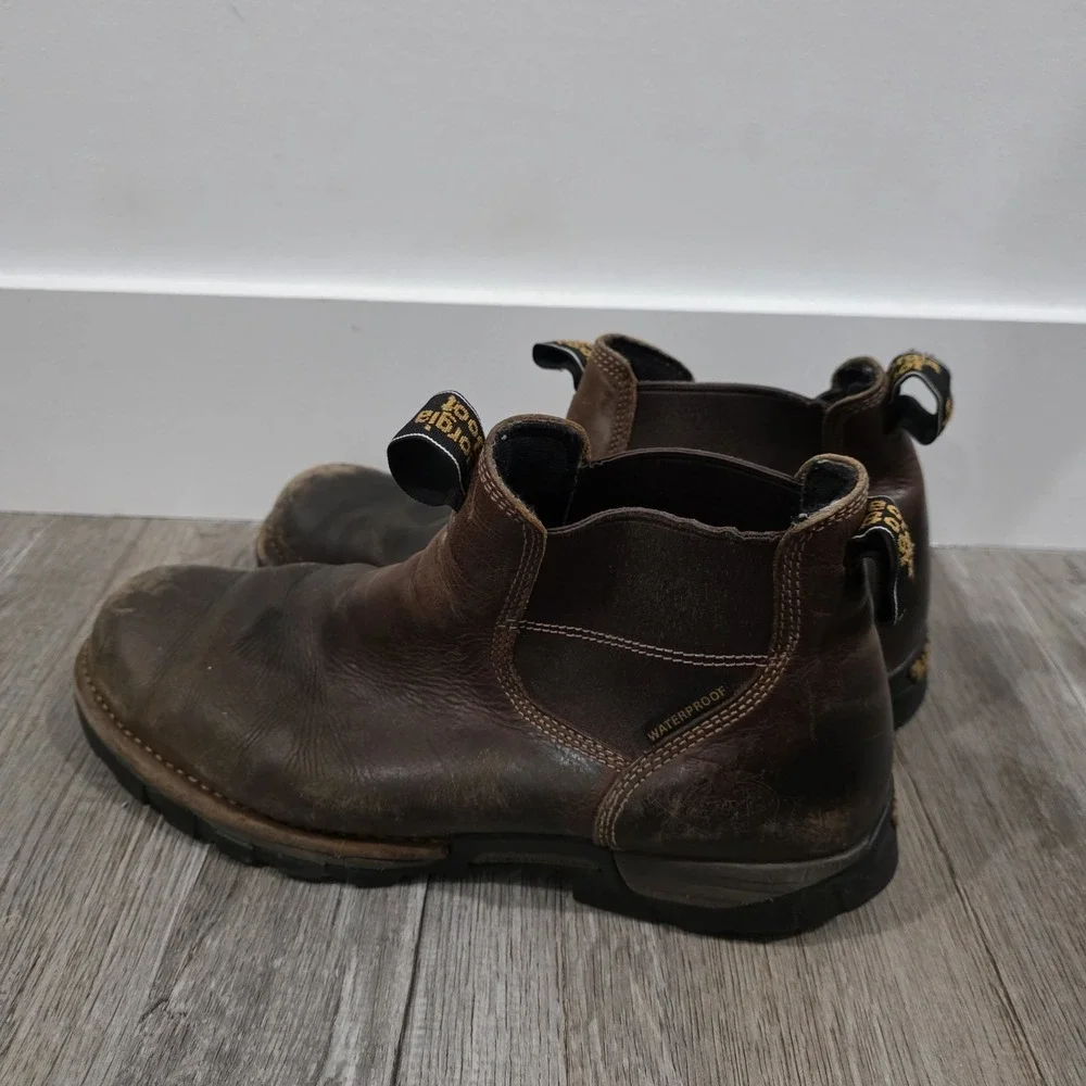 Georgia‎ Boot Mens Eagle One Brown Leather Boots Size 12 Ankle Work Outdoor